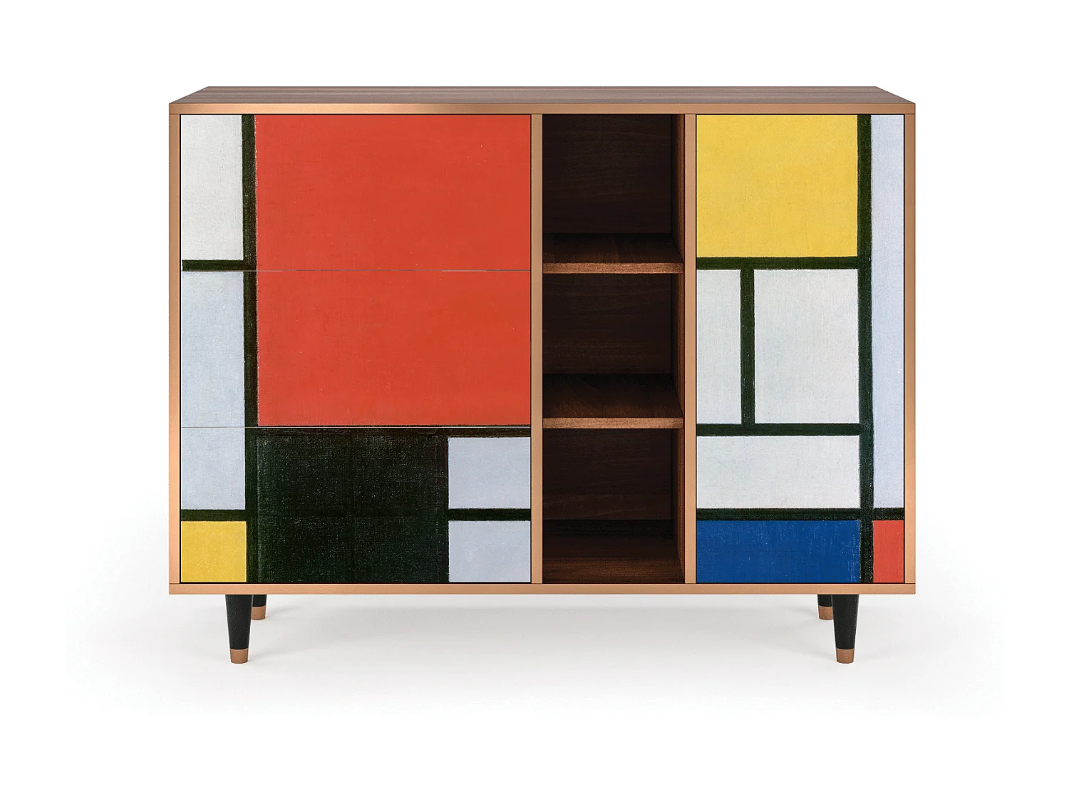 Kredens - 125x98x48 cm - BS2 - Composition, Orzech