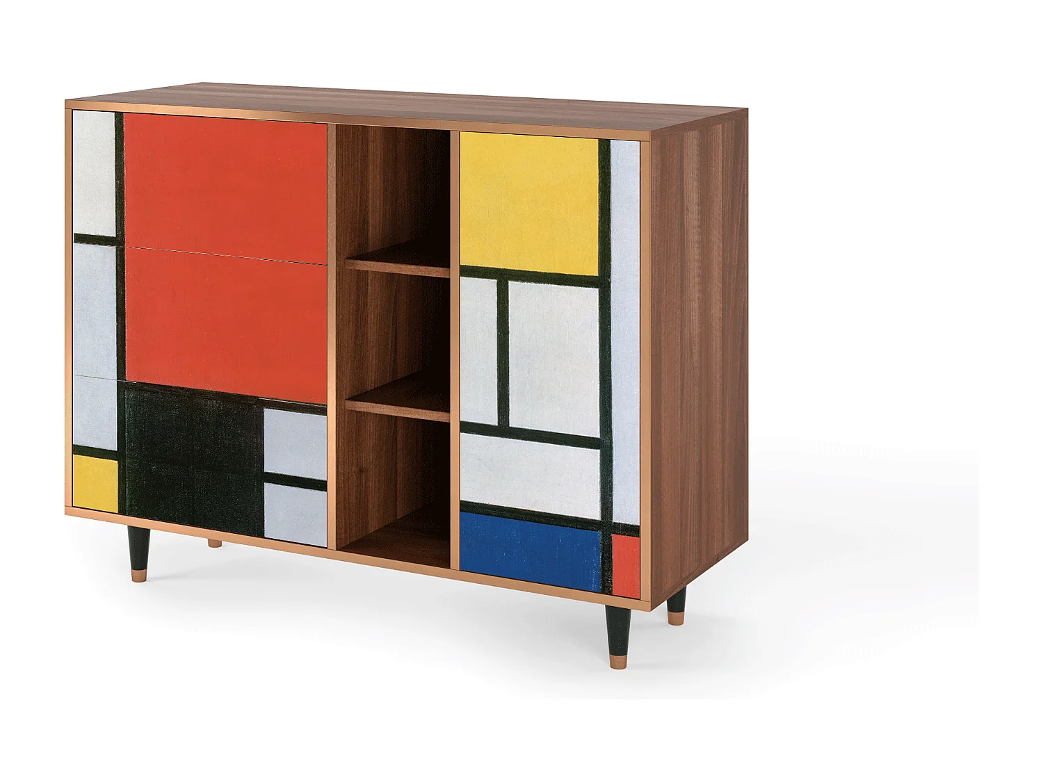 Kredens - 125x98x48 cm - BS2 - Composition, Orzech