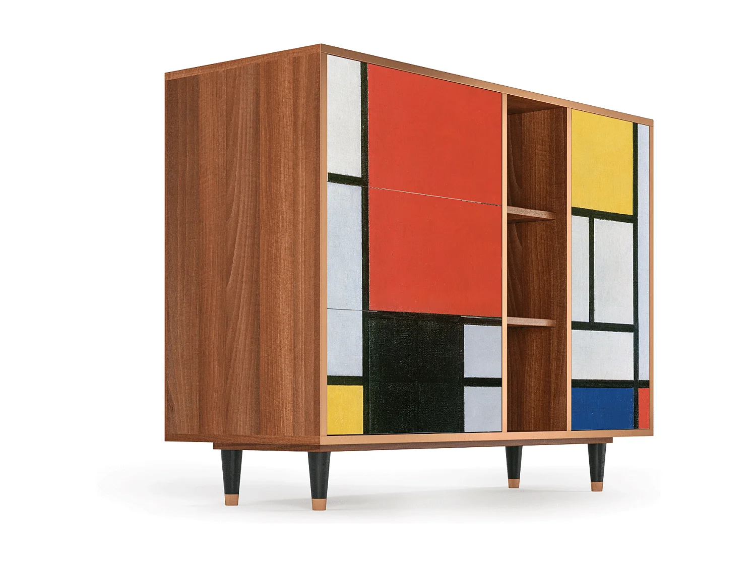 Kredens - 125x98x48 cm - BS2 - Composition, Orzech