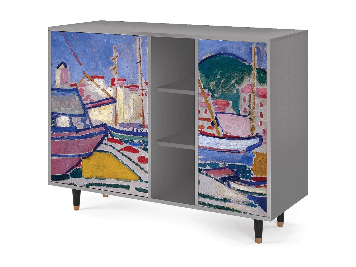 Aparador - 125x98x48 cm - BS2 - The Port of Collioure , Gris