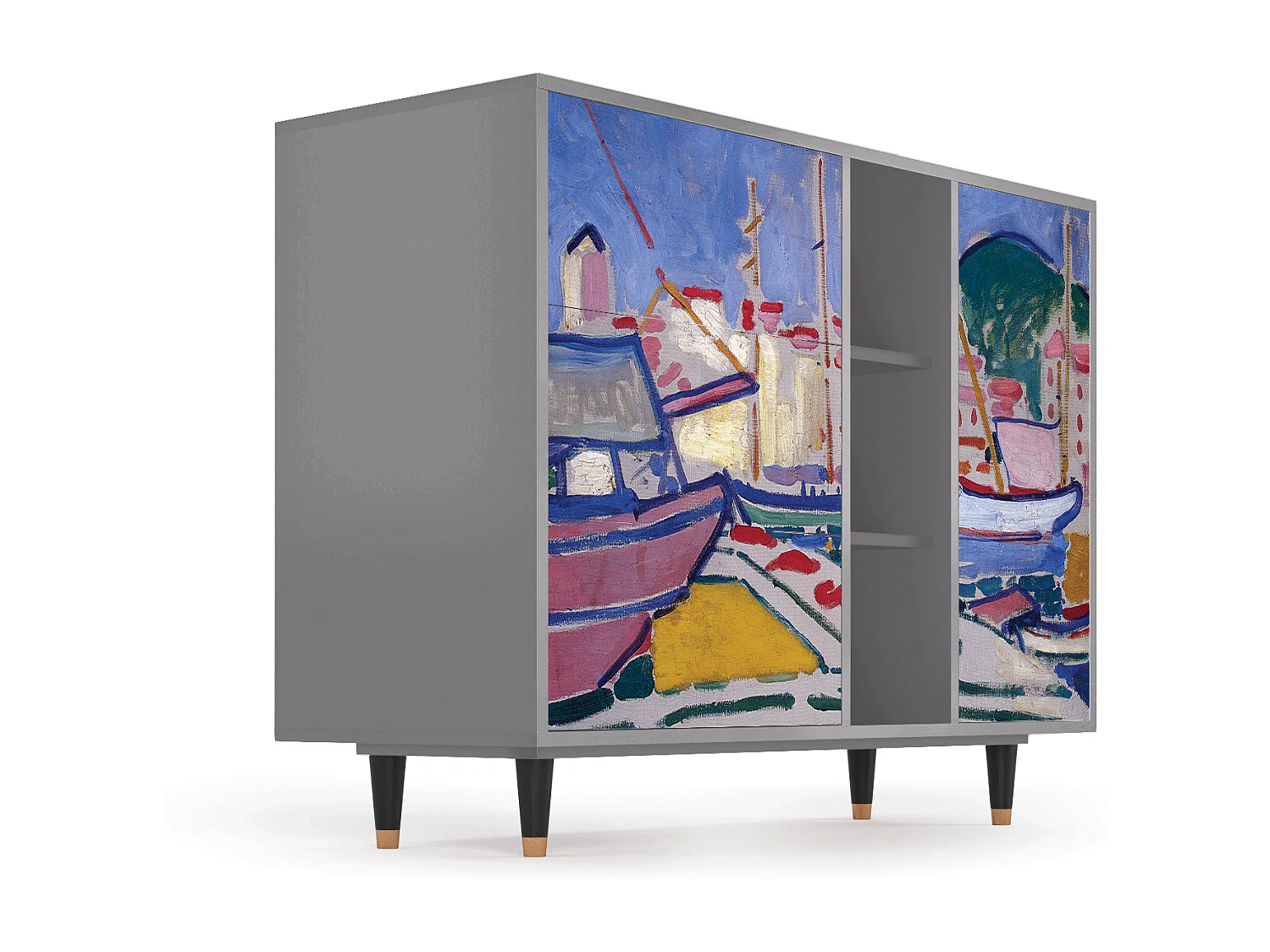 Aparador - 125x98x48 cm - BS2 - The Port of Collioure , Gris