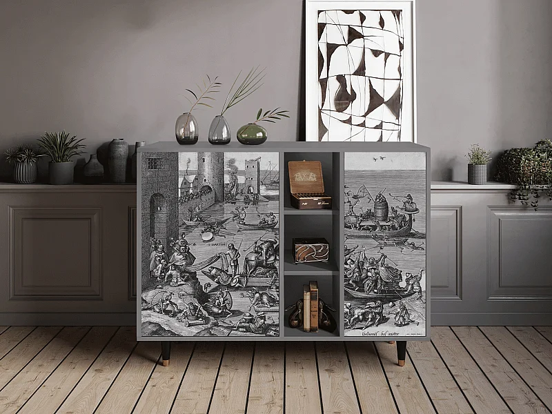 Dressoir - 125x98x48 cm - BS2 - Saint Martin, Grijs