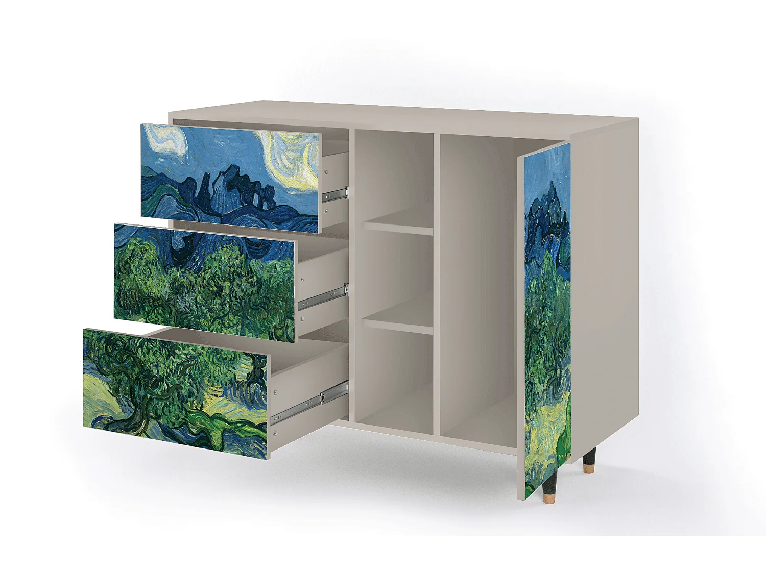 Buffet - 125x98x48 cm - BS2 - The Oil Trees, Sable