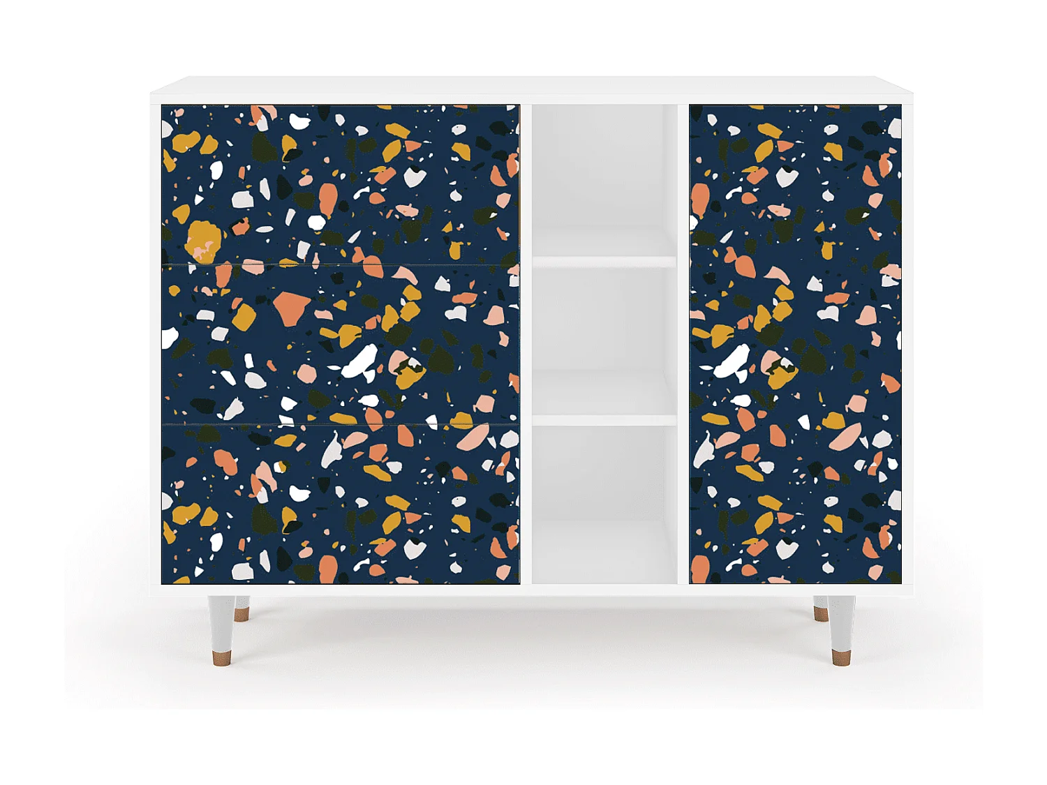 Buffet - 125x98x48 cm - BS2 - Night Sky Langhterns, Blanc