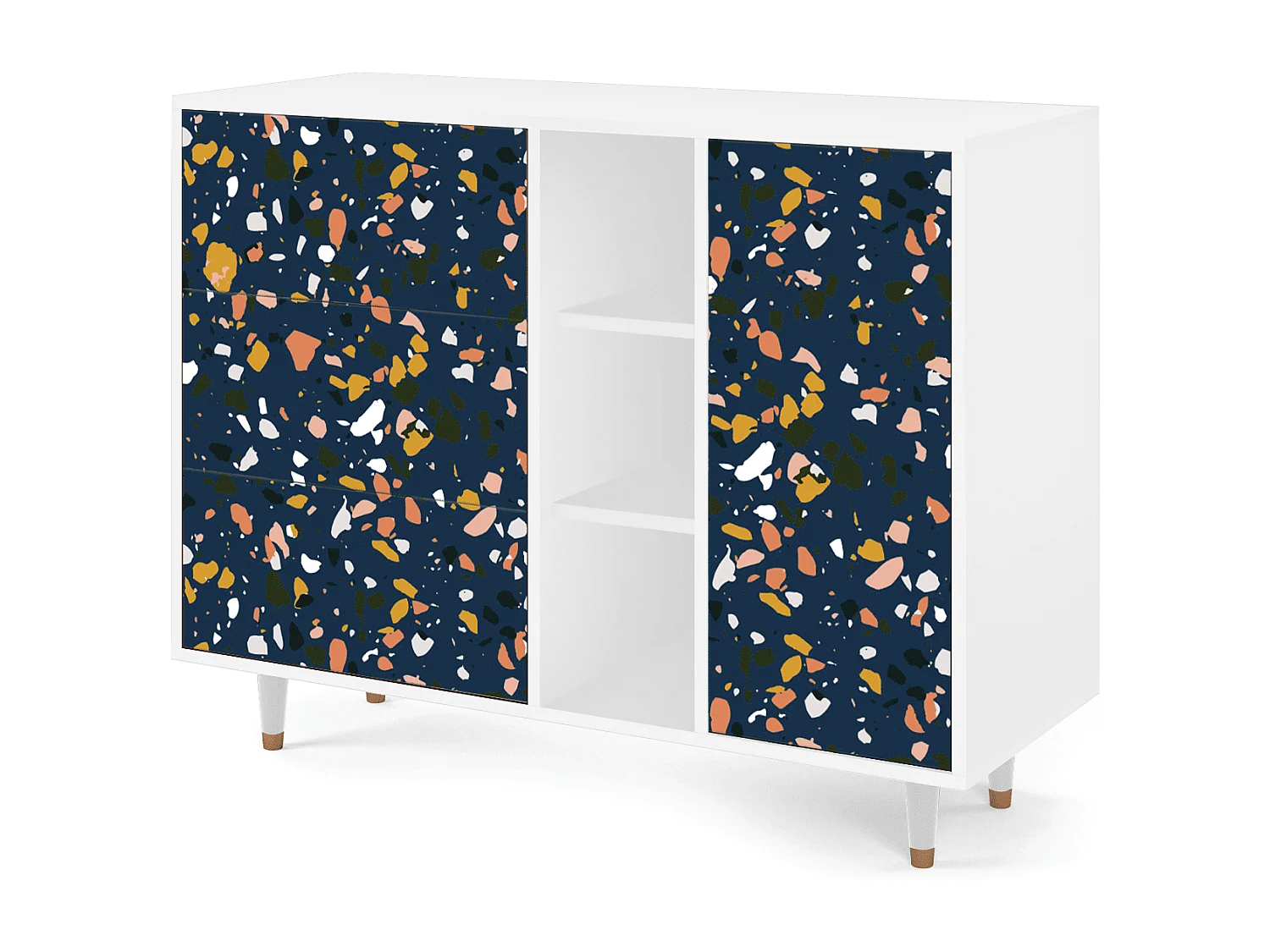 Buffet - 125x98x48 cm - BS2 - Night Sky Langhterns, Blanc