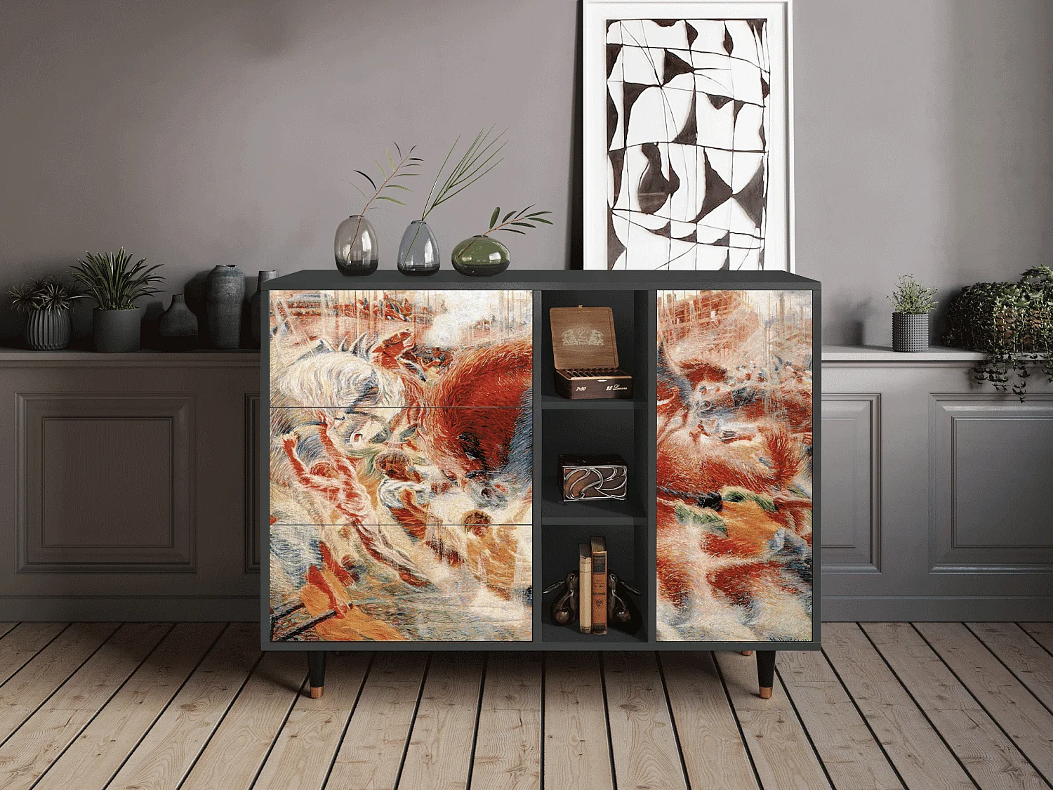 Credenza - 125x98x48 cm - BS2 - The City Rises, Antracite