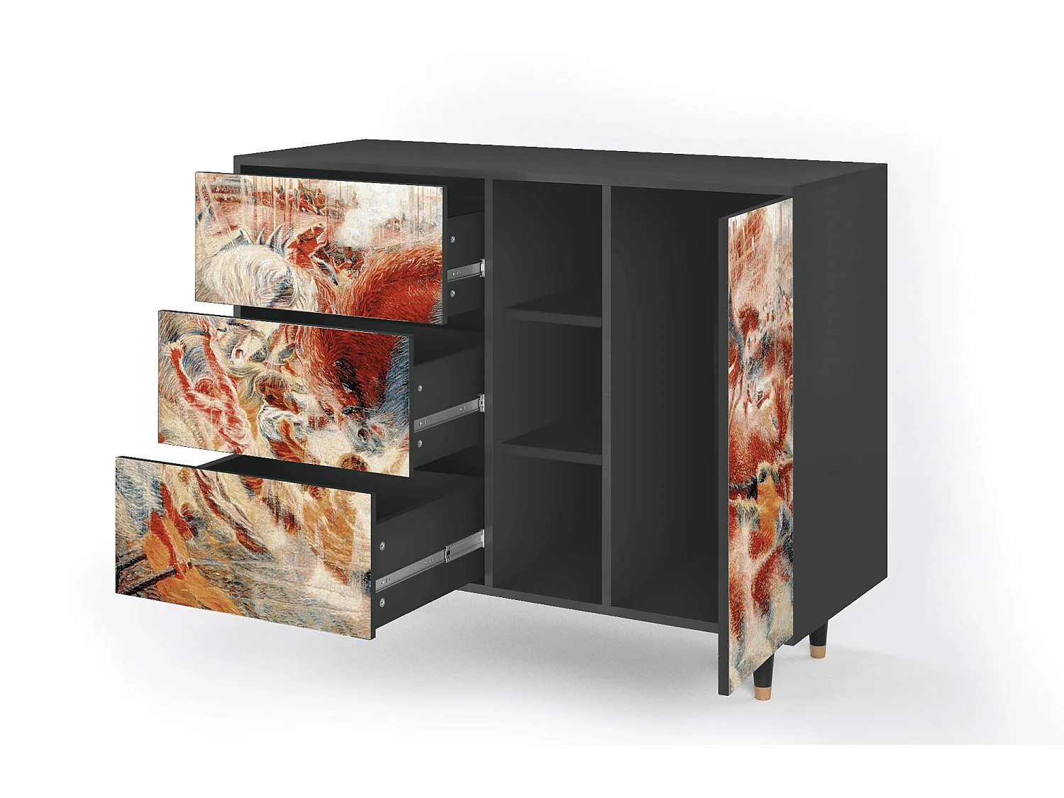 Credenza - 125x98x48 cm - BS2 - The City Rises, Antracite