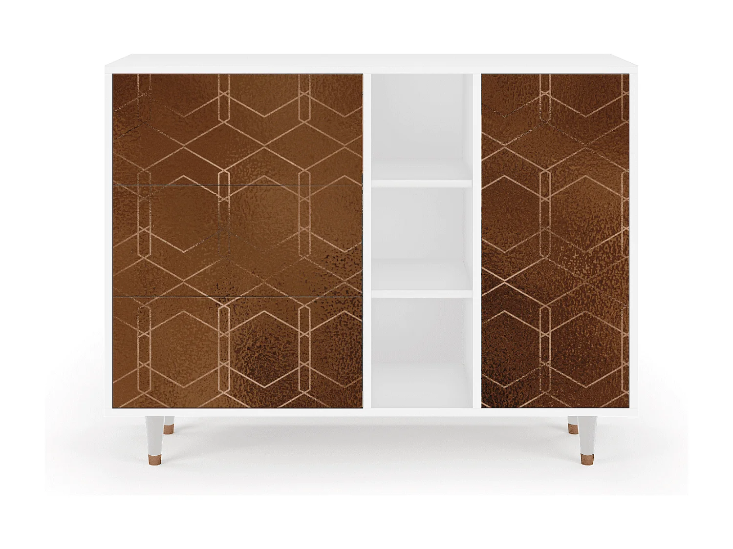 Credenza - 125x98x48 cm - BS2 - Chocolate Bar, Bianco