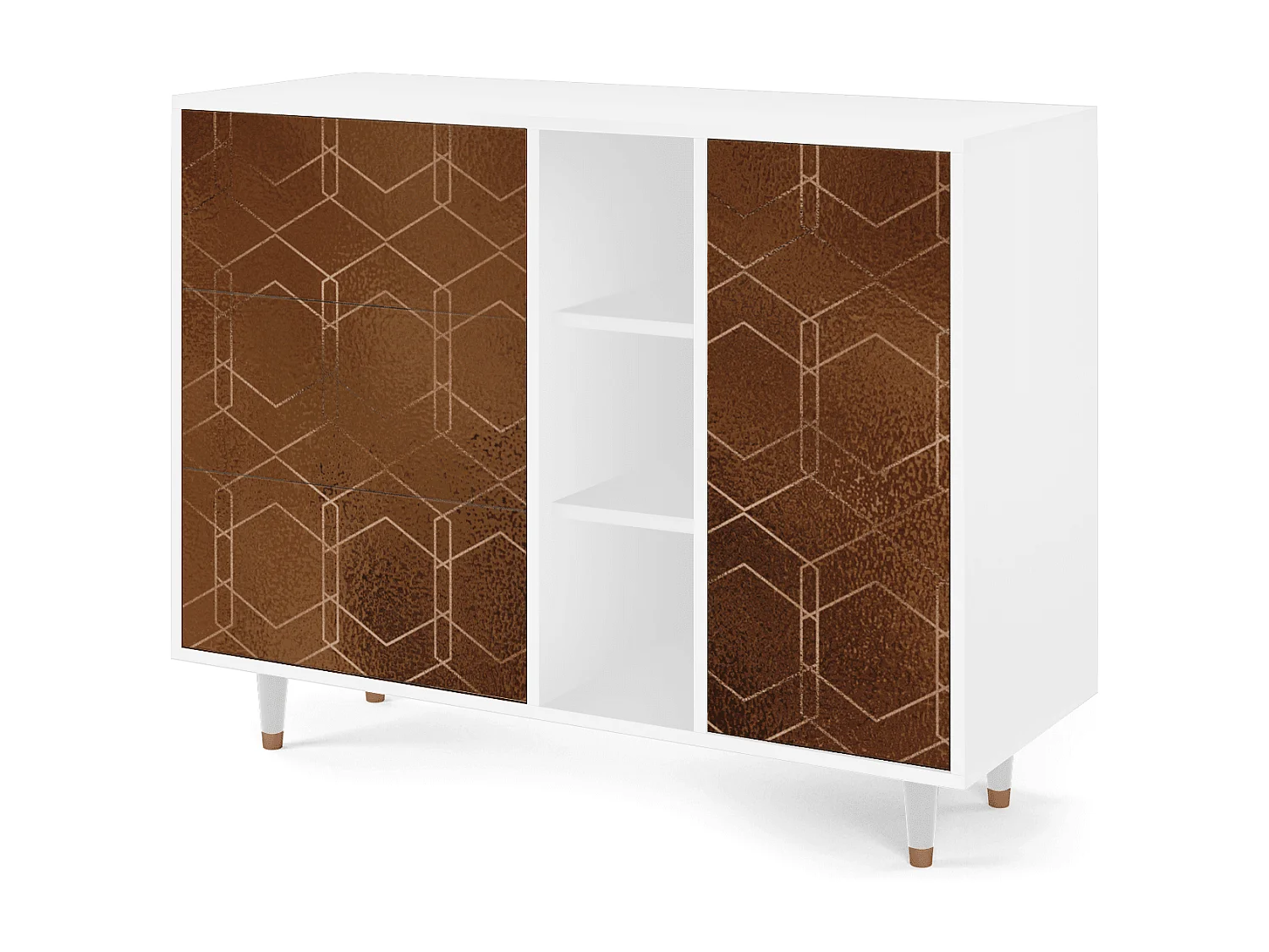 Credenza - 125x98x48 cm - BS2 - Chocolate Bar, Bianco