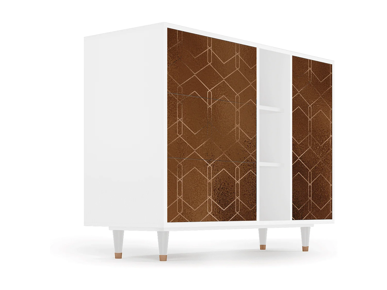 Credenza - 125x98x48 cm - BS2 - Chocolate Bar, Bianco