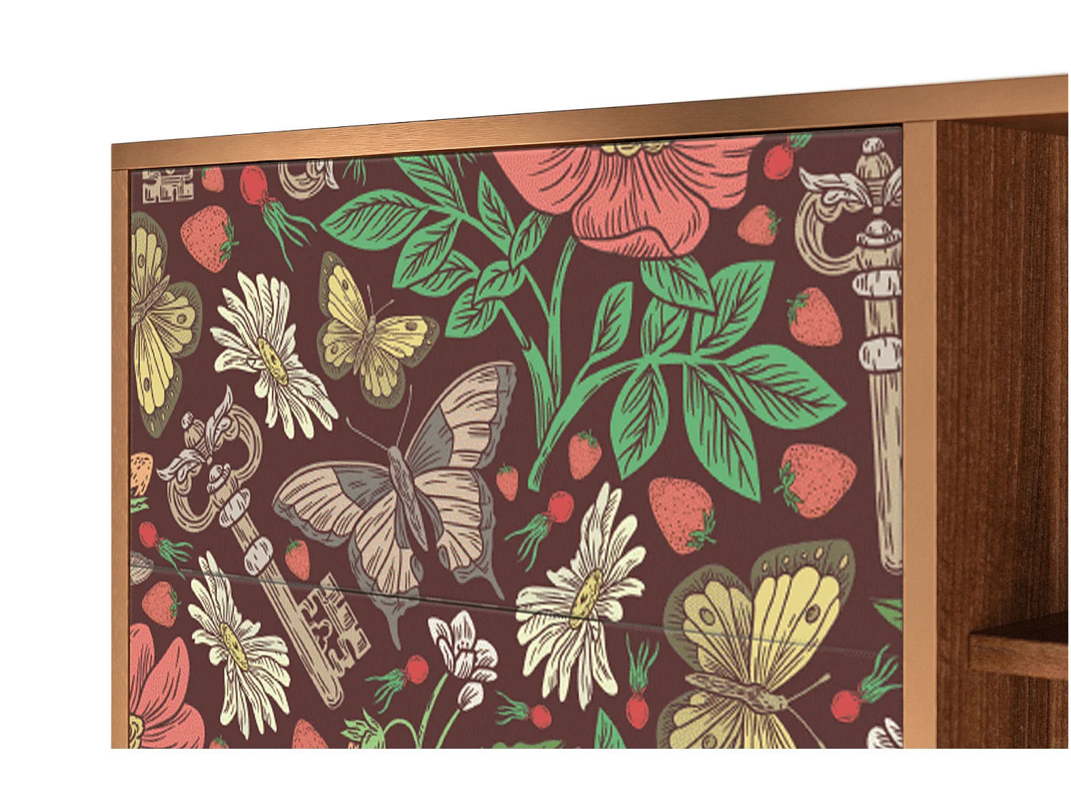 Aparador - 125x98x48 cm - BS2 - Alice in Wonderland, Nogueira