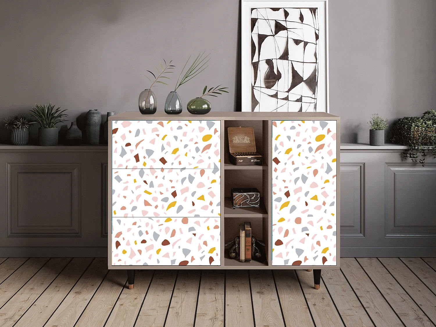 Credenza - 125x98x48 cm - BS2 - Marmelade Cheese, Latte