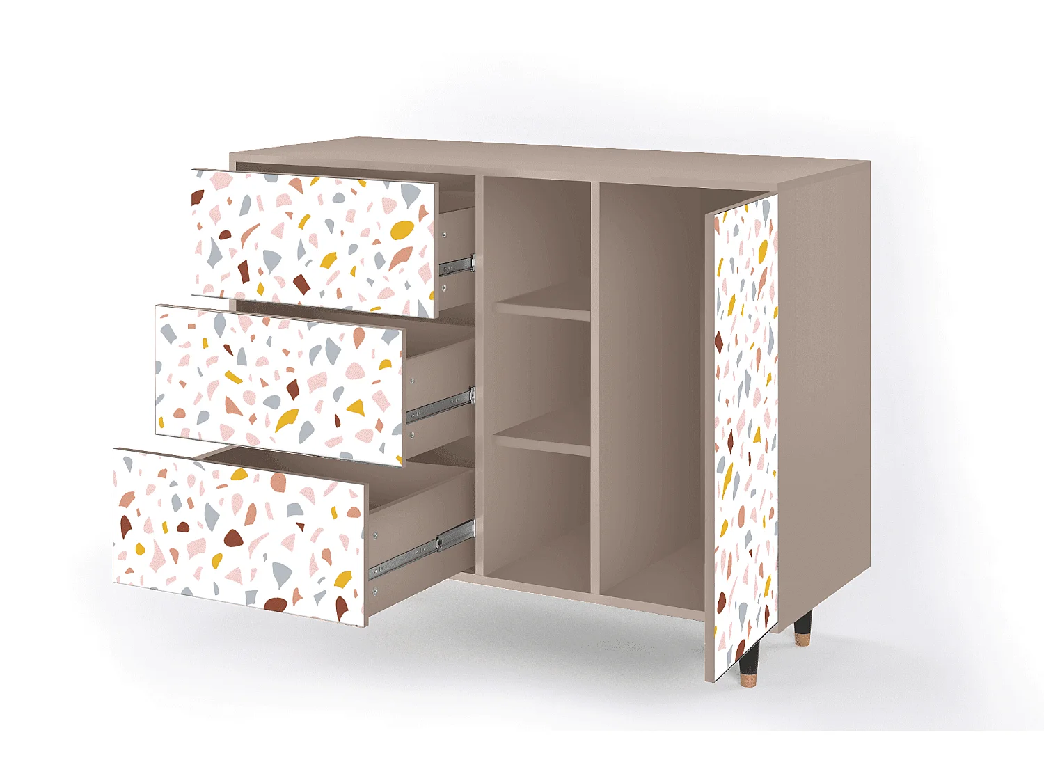 Credenza - 125x98x48 cm - BS2 - Marmelade Cheese, Latte