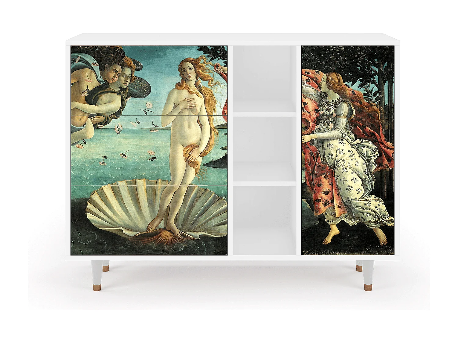 Sideboard - 125x98x48 cm - BS2 - The Birth of Venus, Weiß