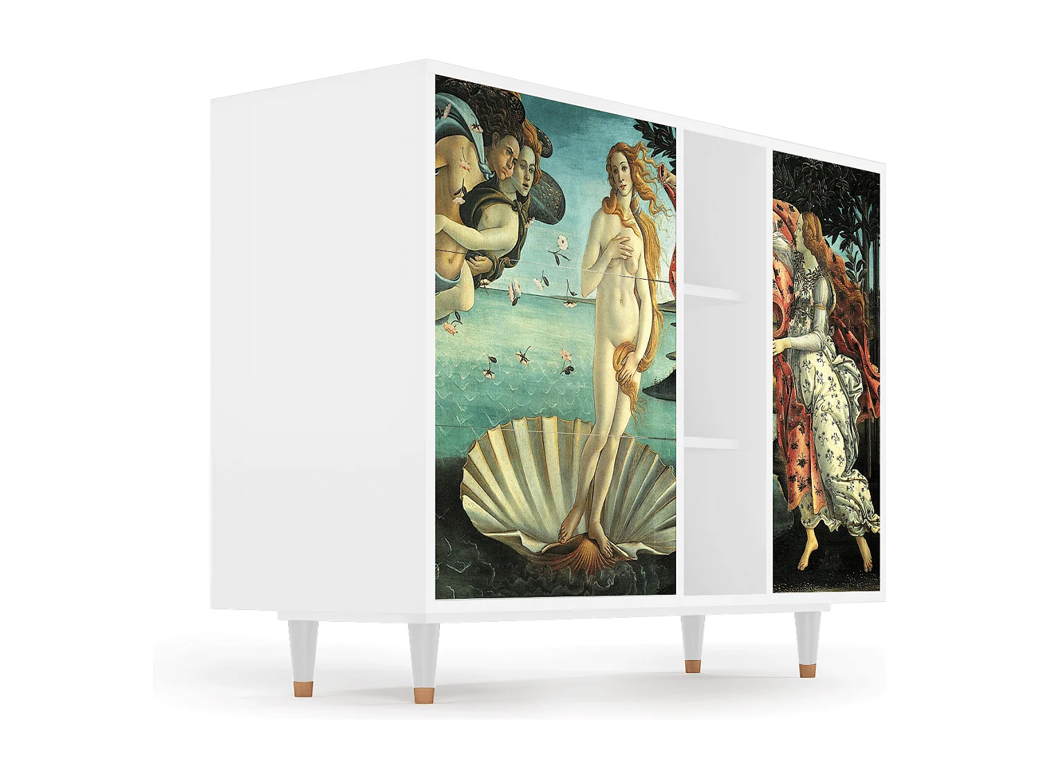 Sideboard - 125x98x48 cm - BS2 - The Birth of Venus, Weiß