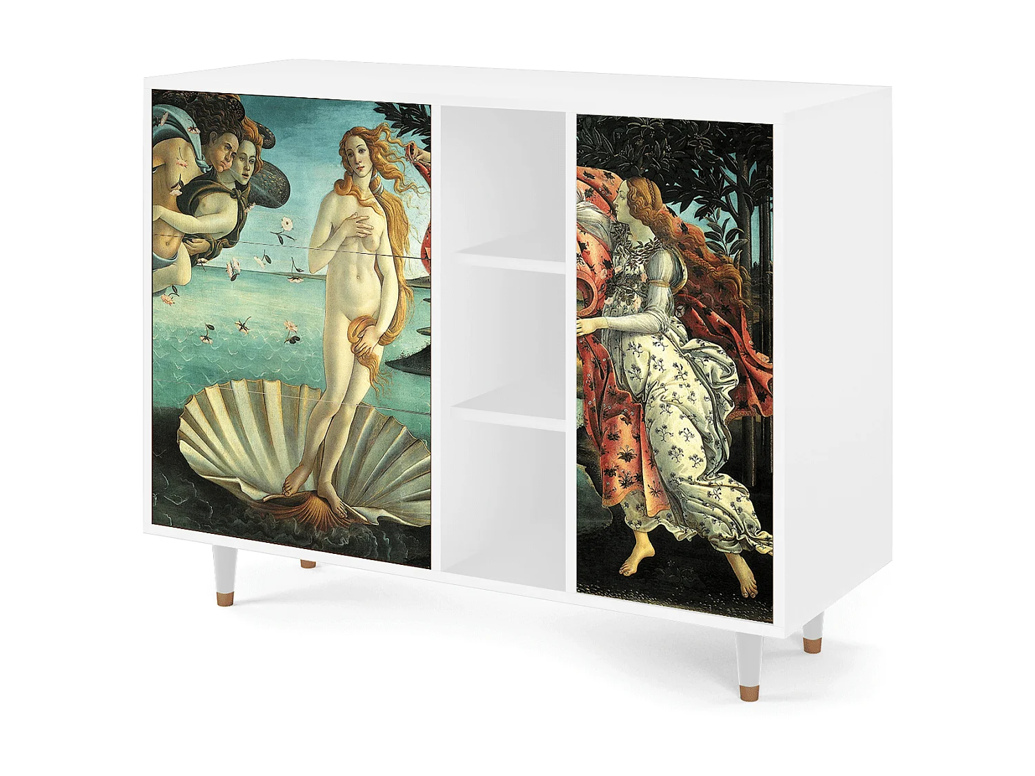 Buffet - 125x98x48 cm - BS2 - The Birth of Venus, Blanc
