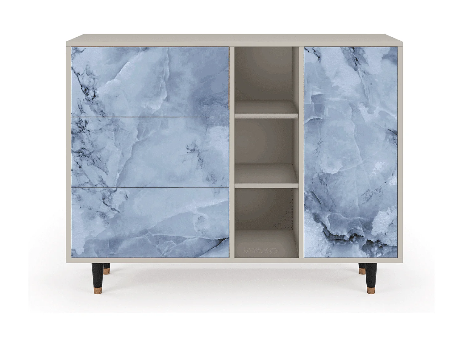 Buffet - 125x98x48 cm - BS2 - Feather Ice, Sable