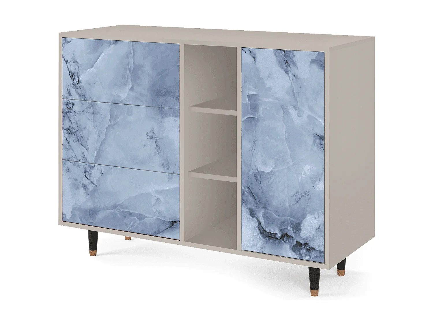 Buffet - 125x98x48 cm - BS2 - Feather Ice, Sable