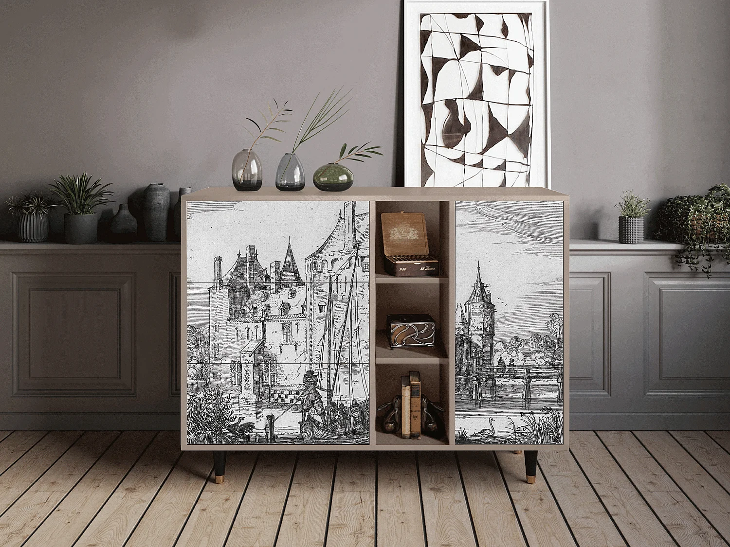 Credenza - 125x98x48 cm - BS2 - Castle by Breugel, Latte