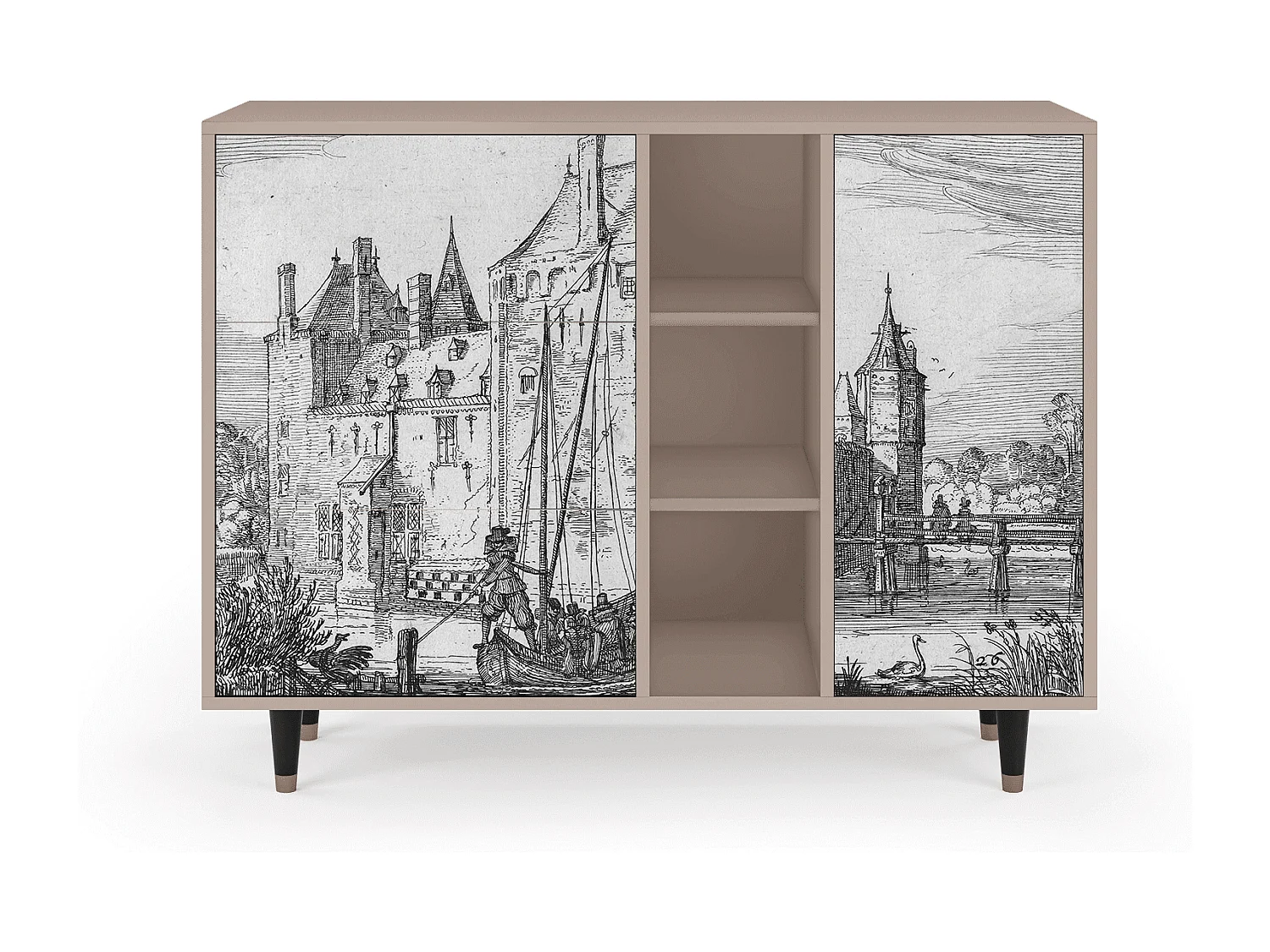 Credenza - 125x98x48 cm - BS2 - Castle by Breugel, Latte