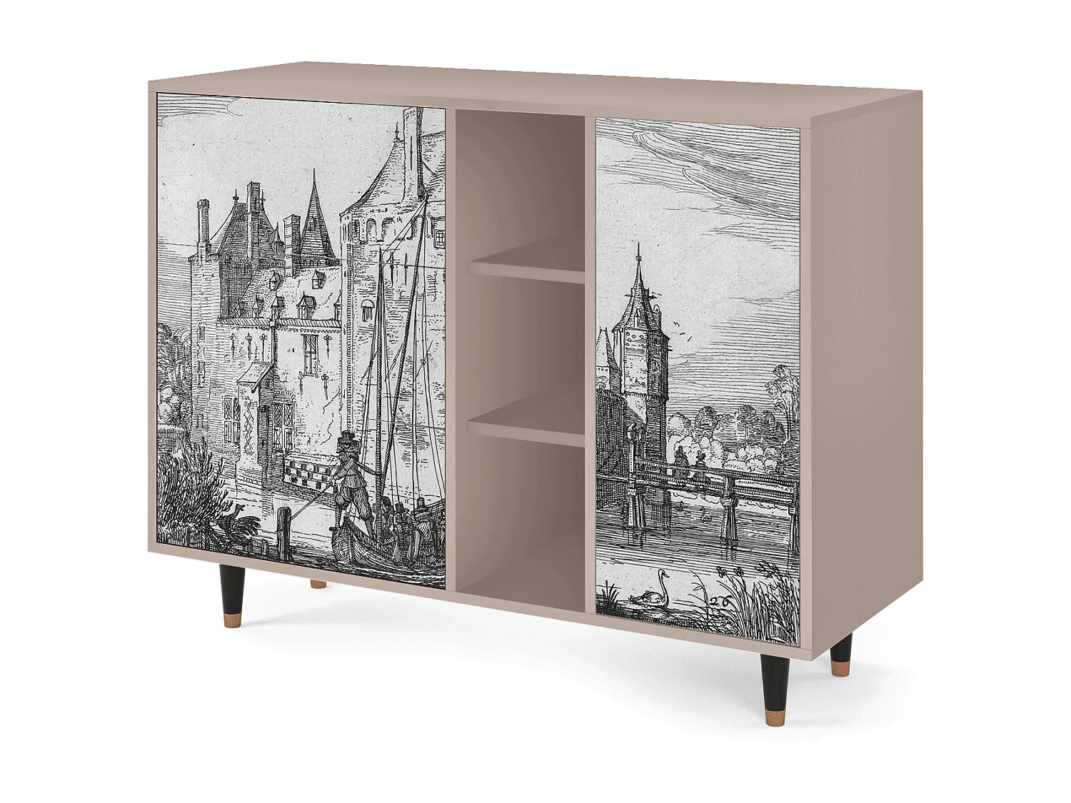 Credenza - 125x98x48 cm - BS2 - Castle by Breugel, Latte