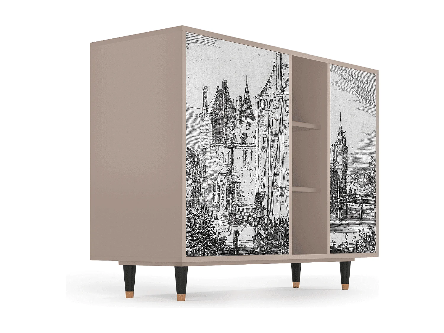 Credenza - 125x98x48 cm - BS2 - Castle by Breugel, Latte