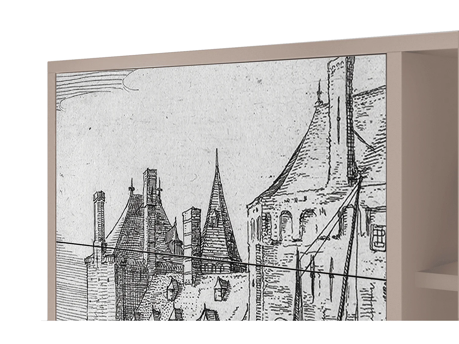 Credenza - 125x98x48 cm - BS2 - Castle by Breugel, Latte