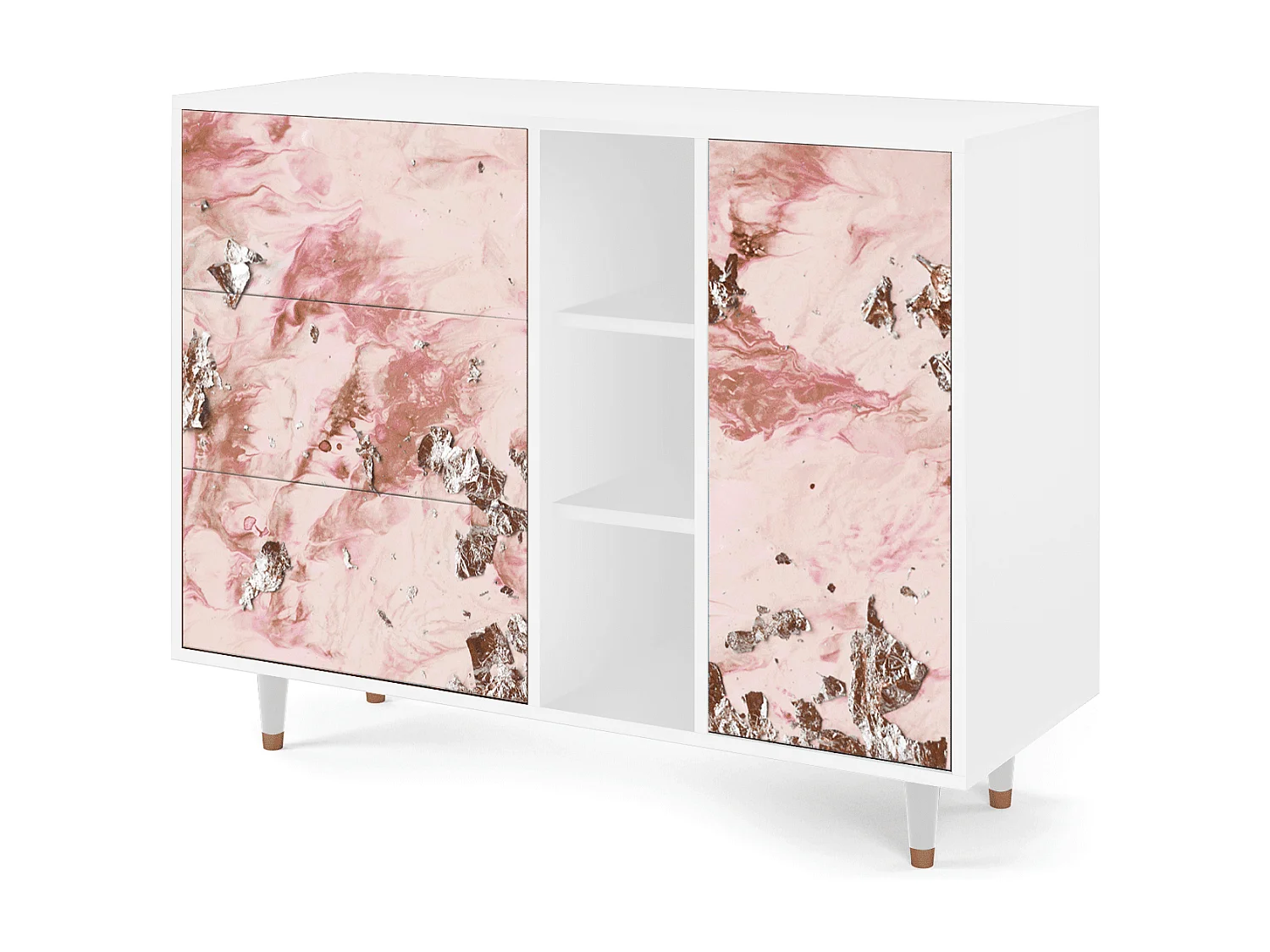 Aparador - 125x98x48 cm - BS2 - Cotton Candy, Branco