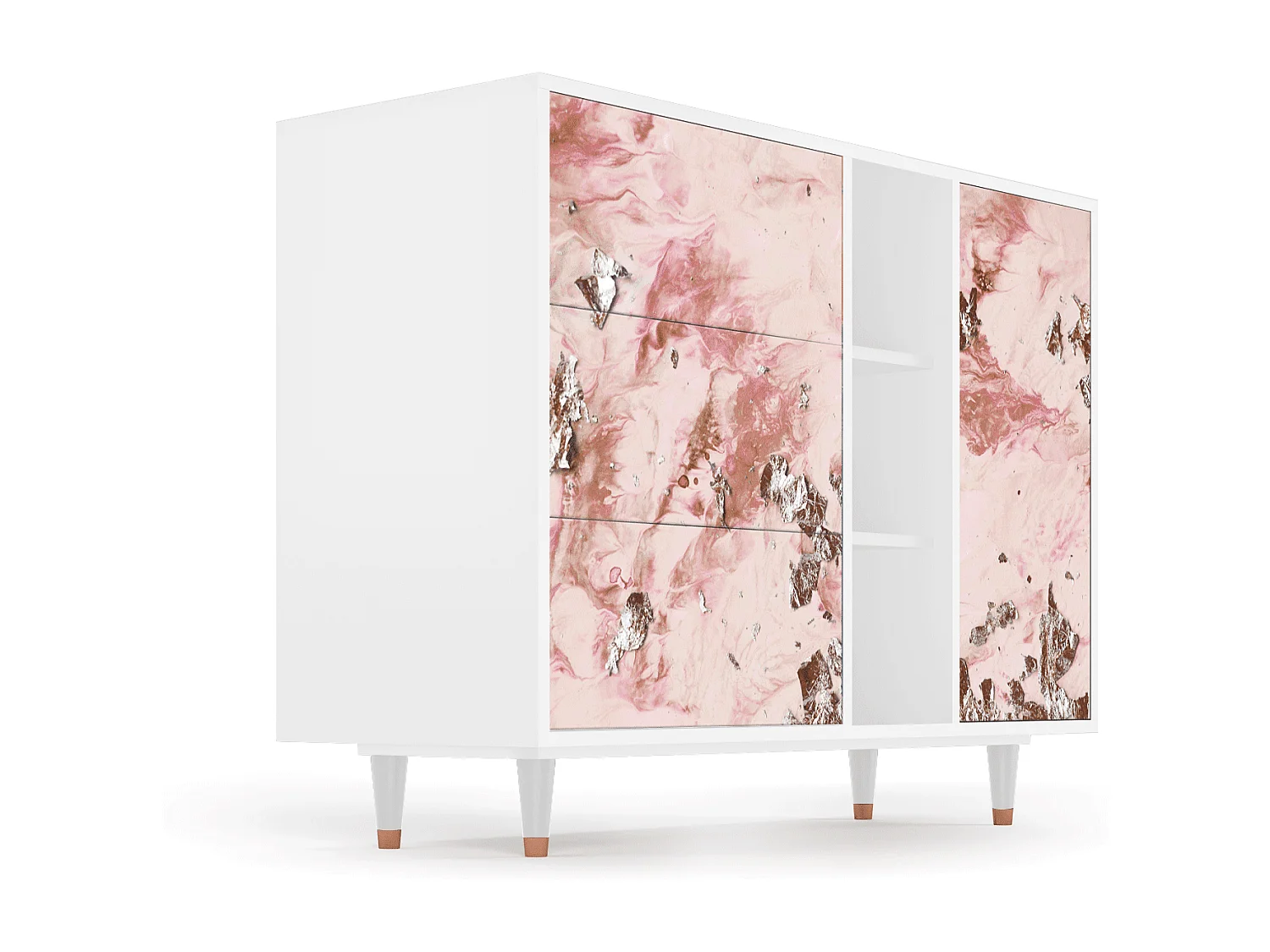 Aparador - 125x98x48 cm - BS2 - Cotton Candy, Branco