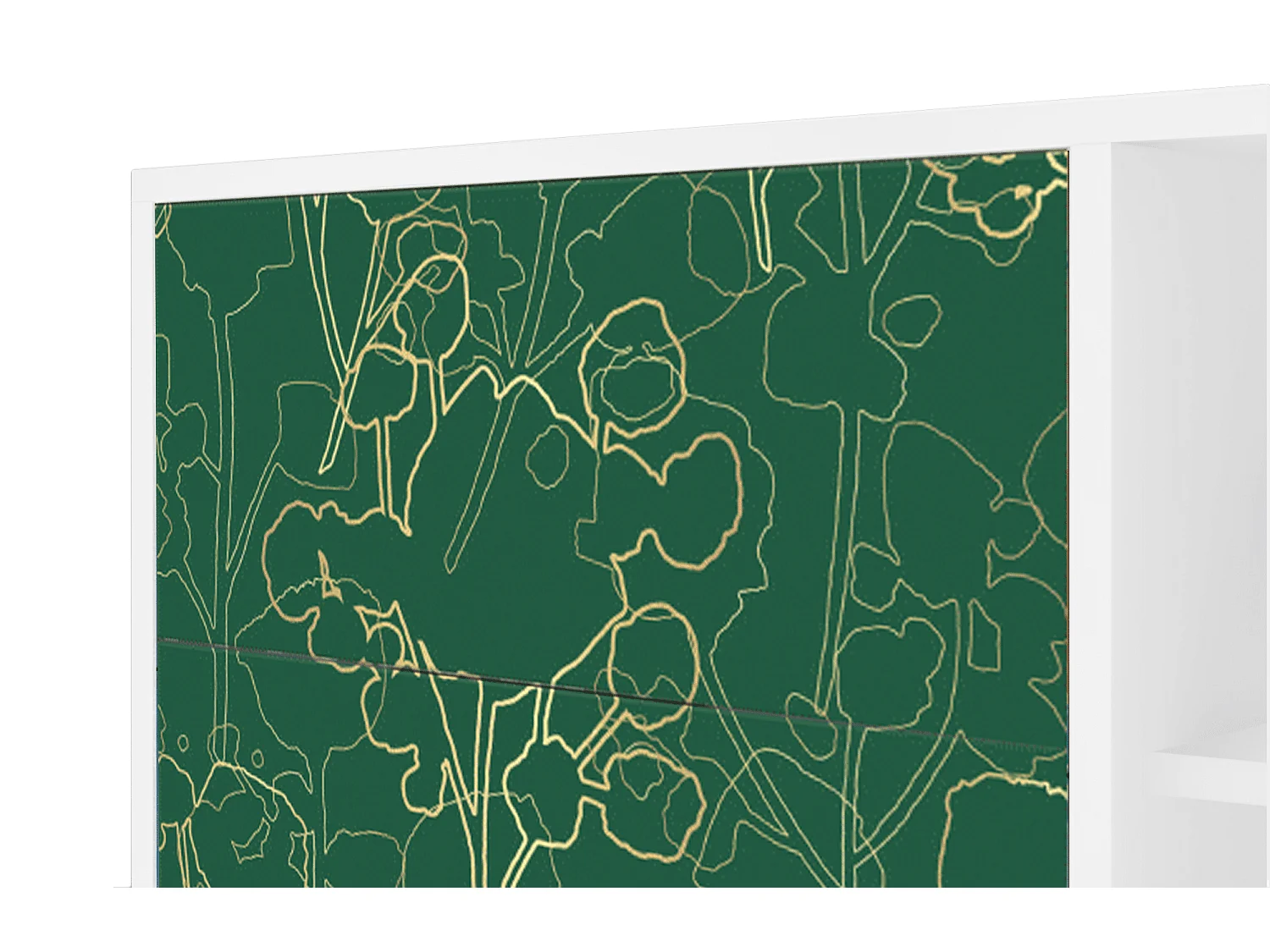 Sideboard - 125x98x48 cm - BS2 - Emerald Forest, Weiß