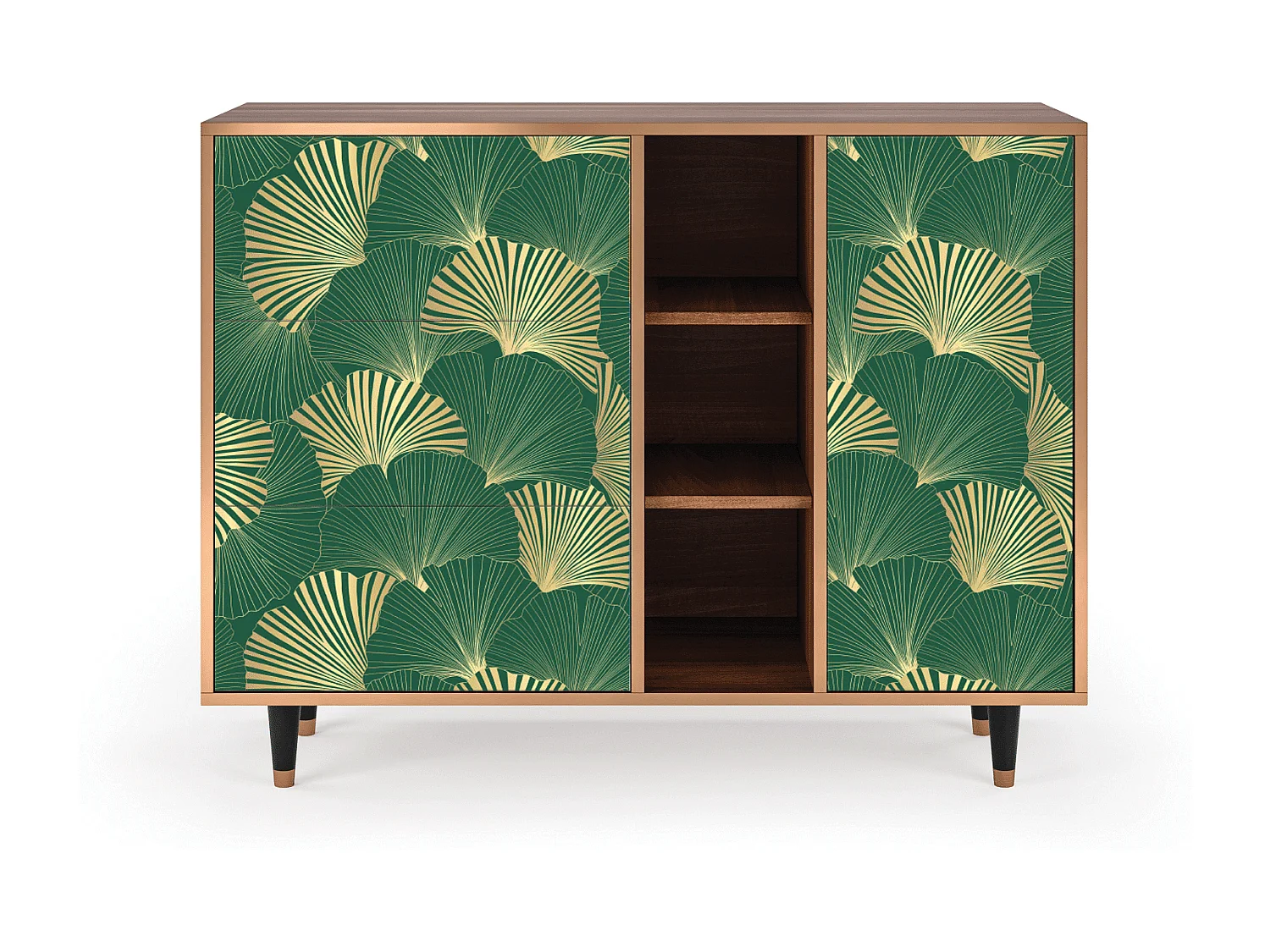 Credenza - 125x98x48 cm - BS2 - Gold Ginkgo, Noce