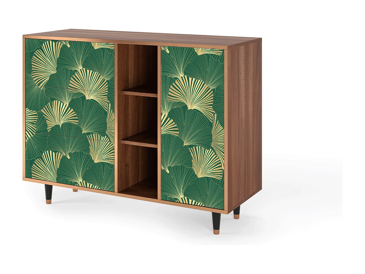Credenza - 125x98x48 cm - BS2 - Gold Ginkgo, Noce