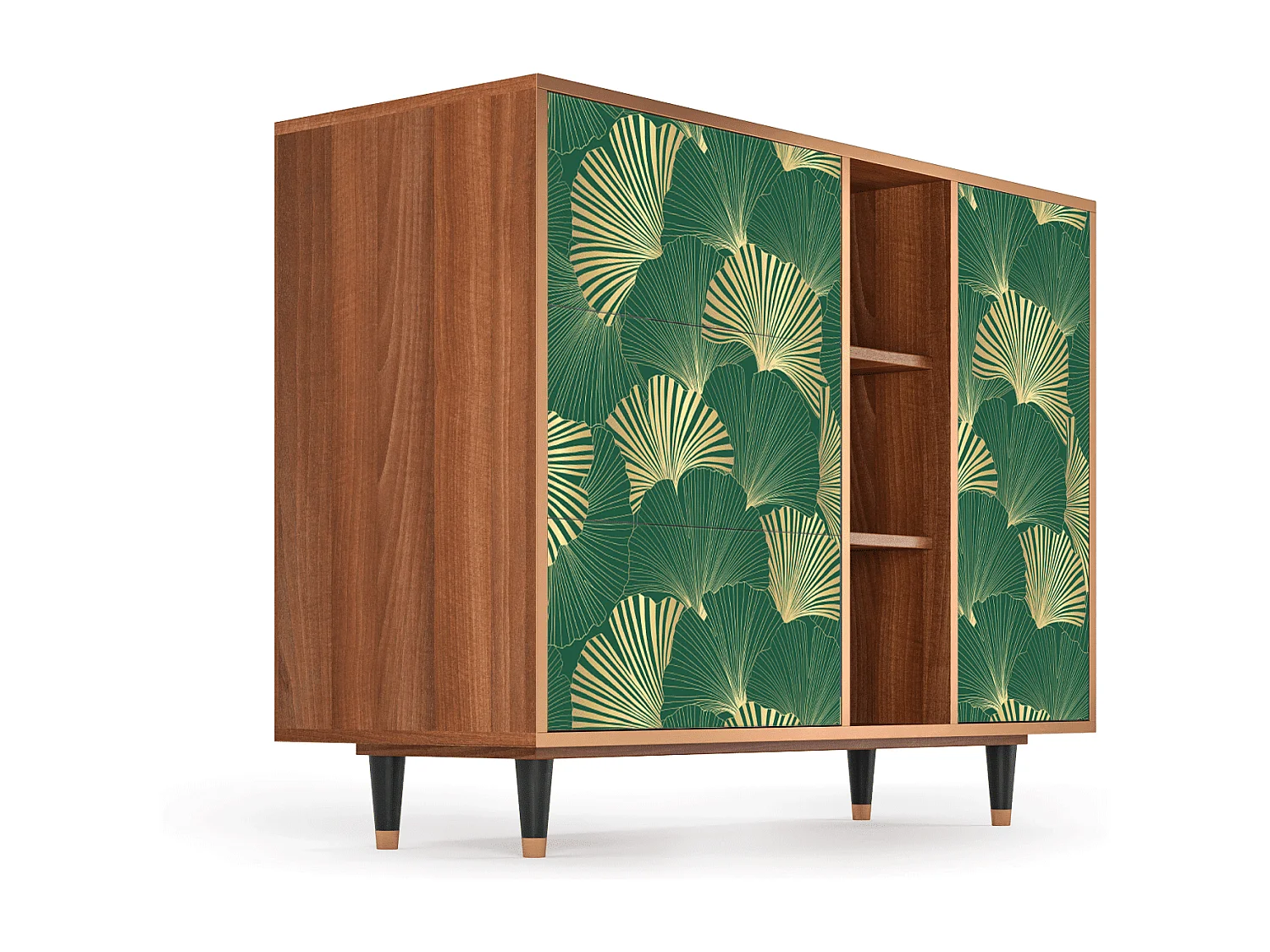 Credenza - 125x98x48 cm - BS2 - Gold Ginkgo, Noce