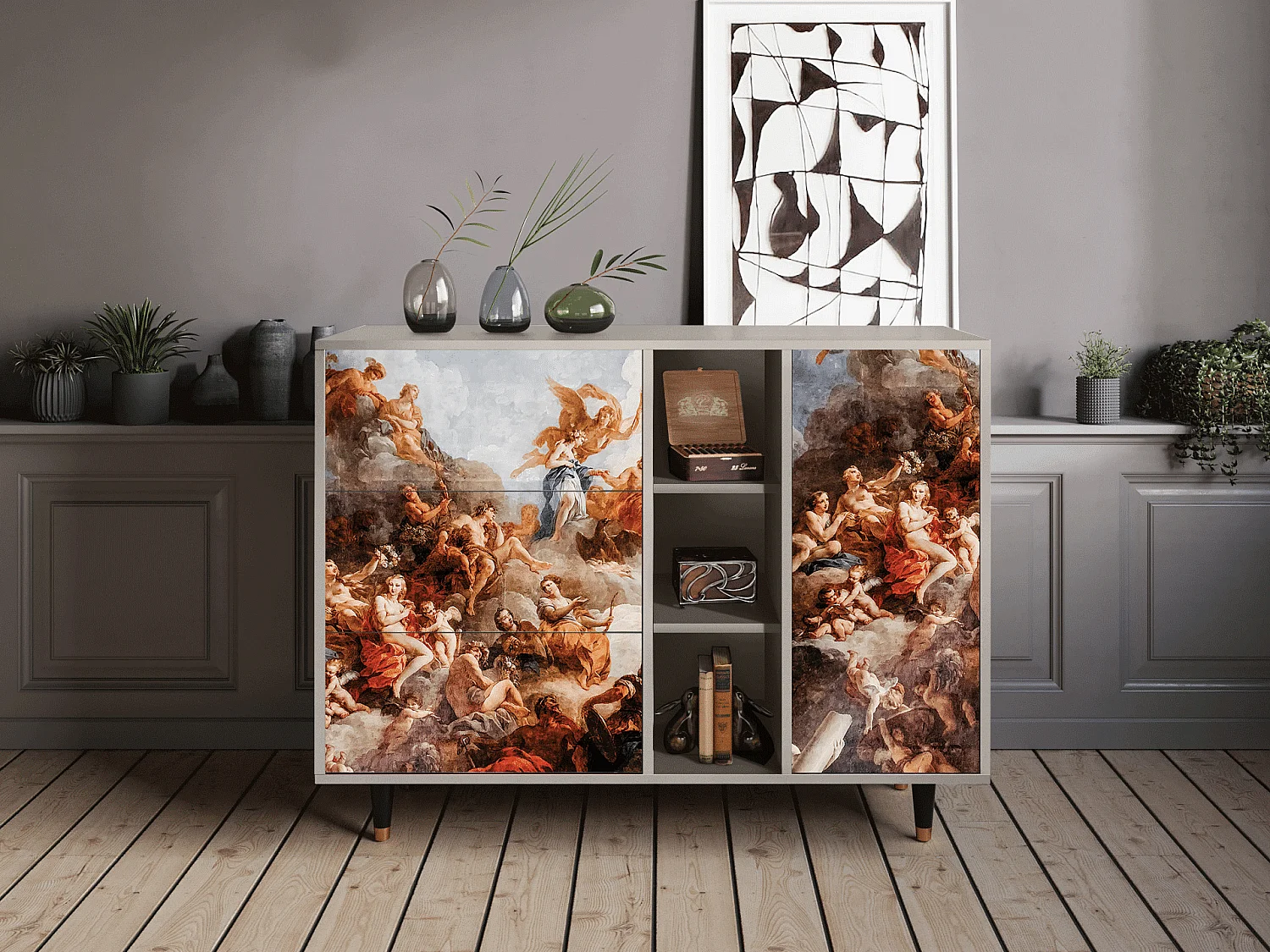 Aparador - 125x98x48 cm - BS2 - Versailles, Areia