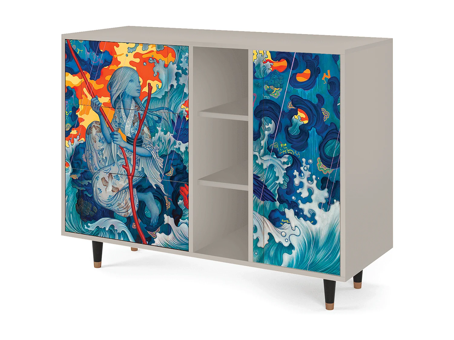 Buffet - 125x98x48 cm - BS2 - The Girl - James Jean, Sable