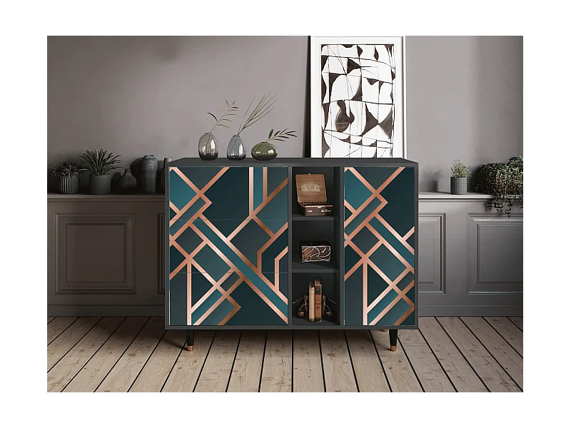 Buffet - 125x98x48 cm - BS2 - Bronze Crossroad, Anthracite