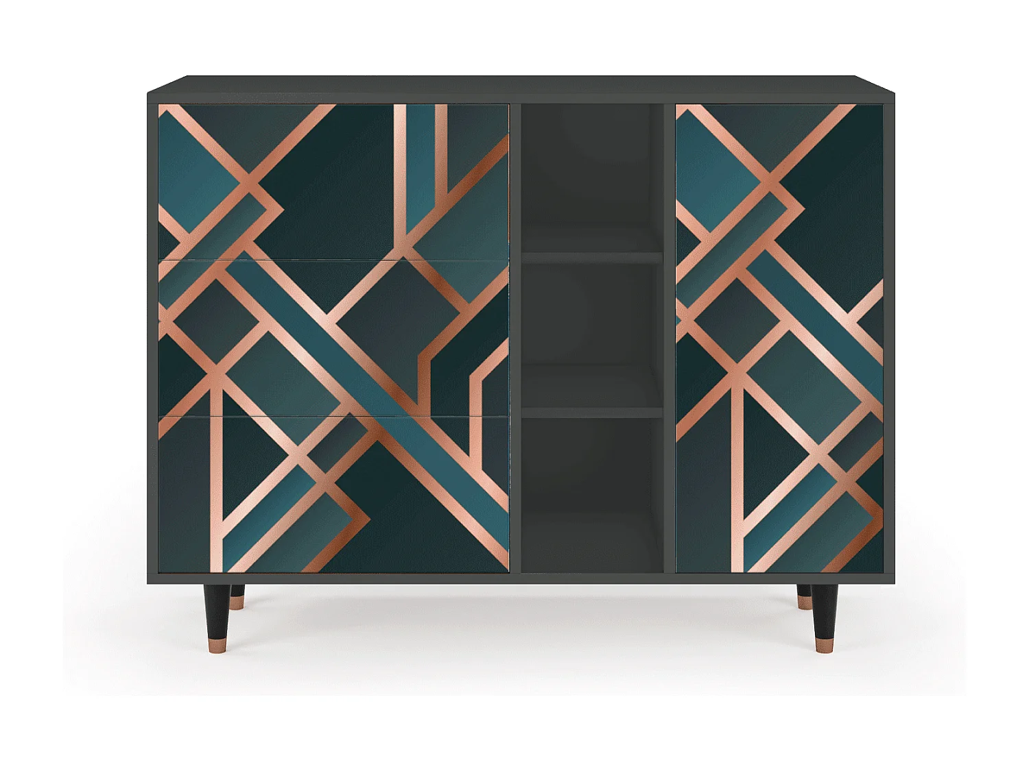 Buffet - 125x98x48 cm - BS2 - Bronze Crossroad, Anthracite