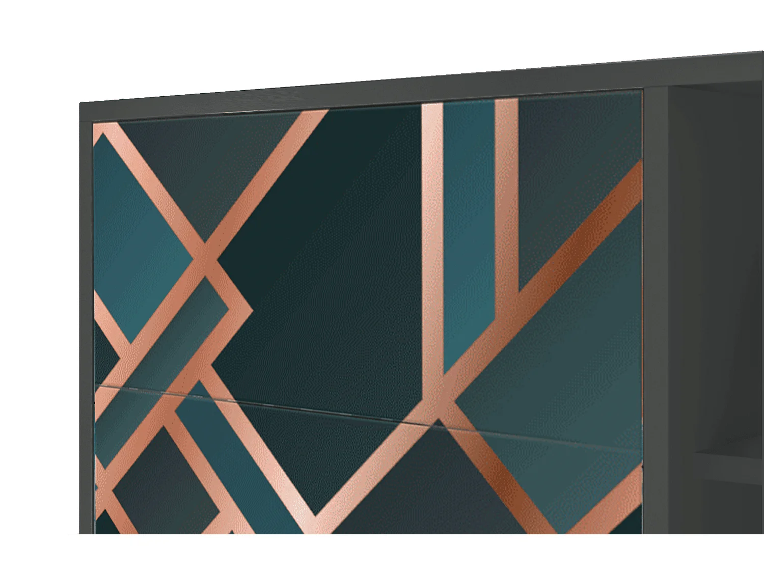 Buffet - 125x98x48 cm - BS2 - Bronze Crossroad, Anthracite