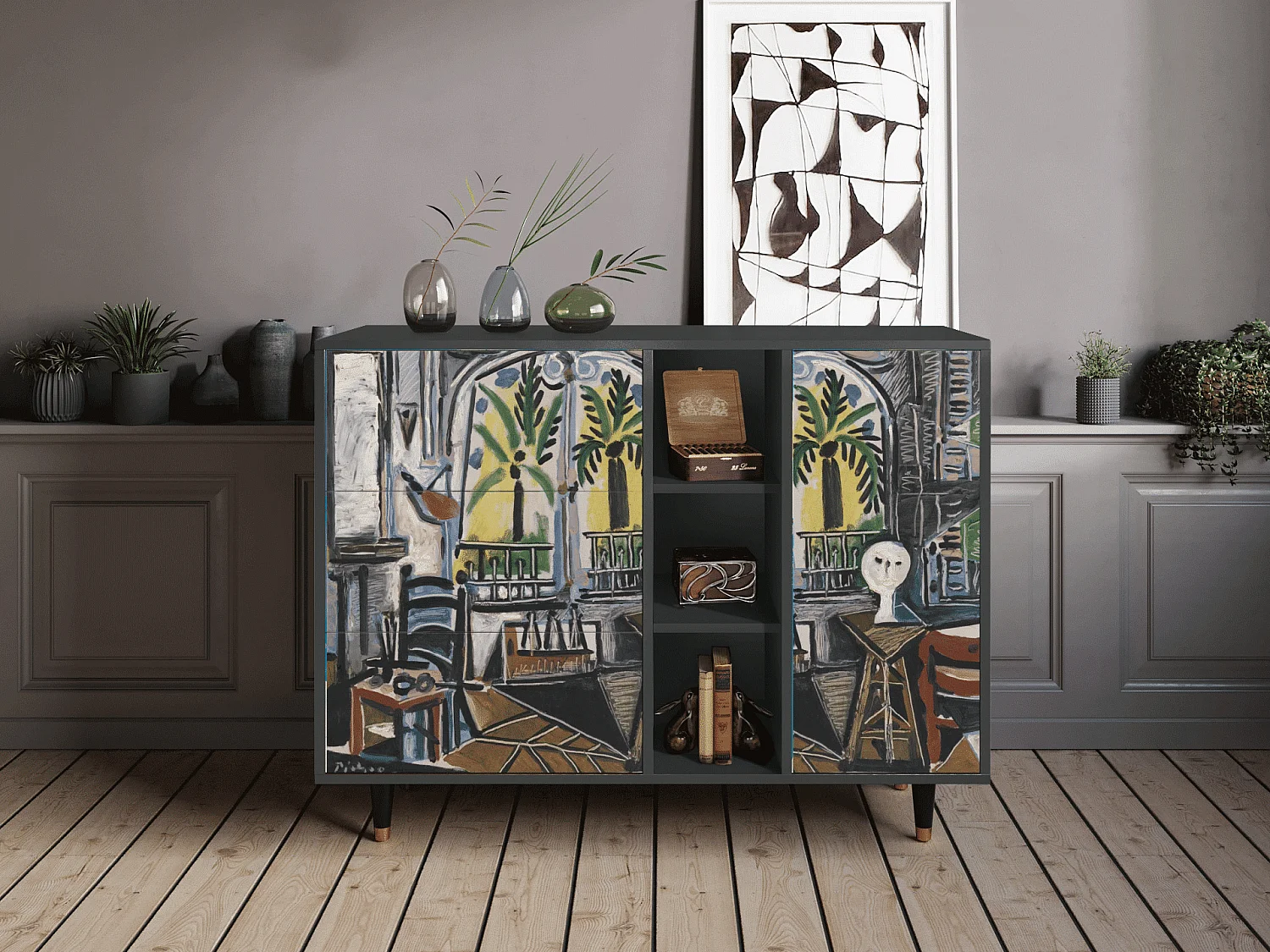 Buffet - 125x98x48 cm - BS2 - The Studio , Anthracite