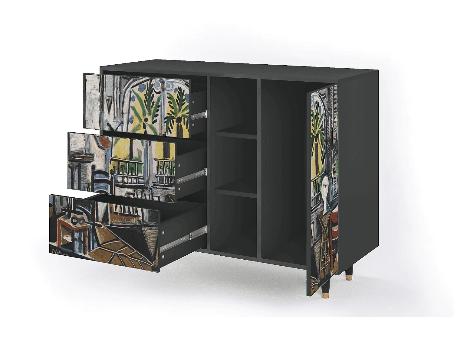 Buffet - 125x98x48 cm - BS2 - The Studio , Anthracite