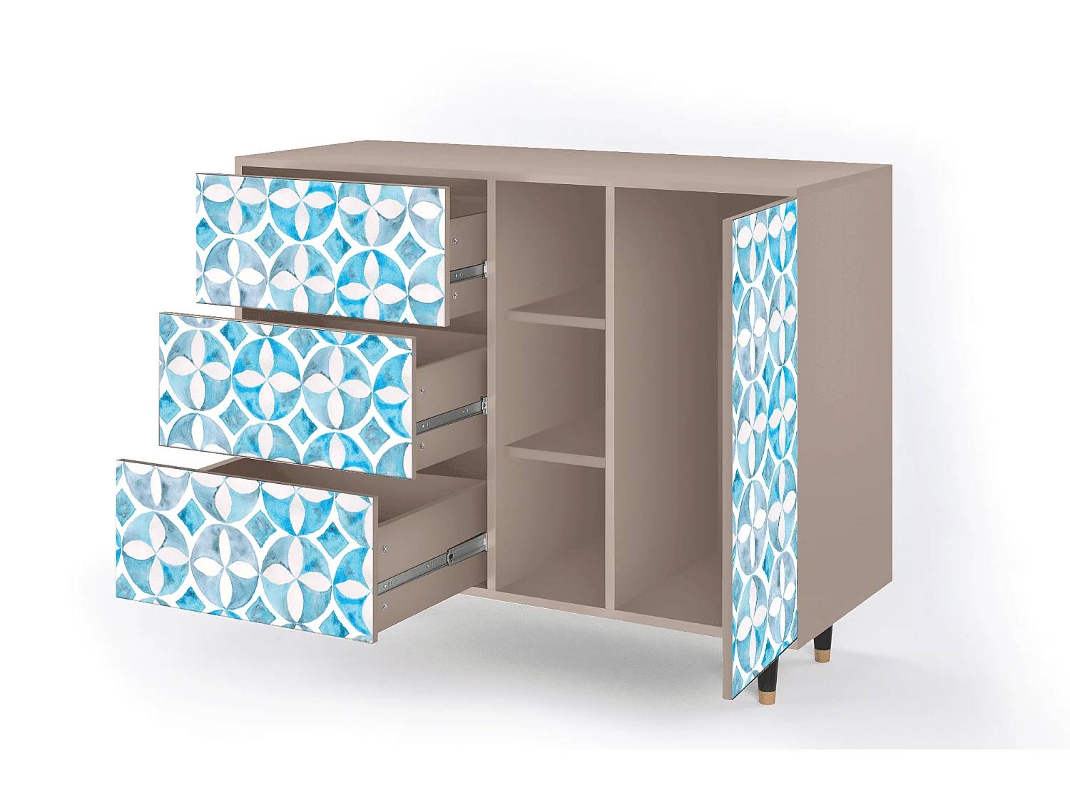 Aparador - 125x98x48 cm - BS2 - Porto Mood, Latte