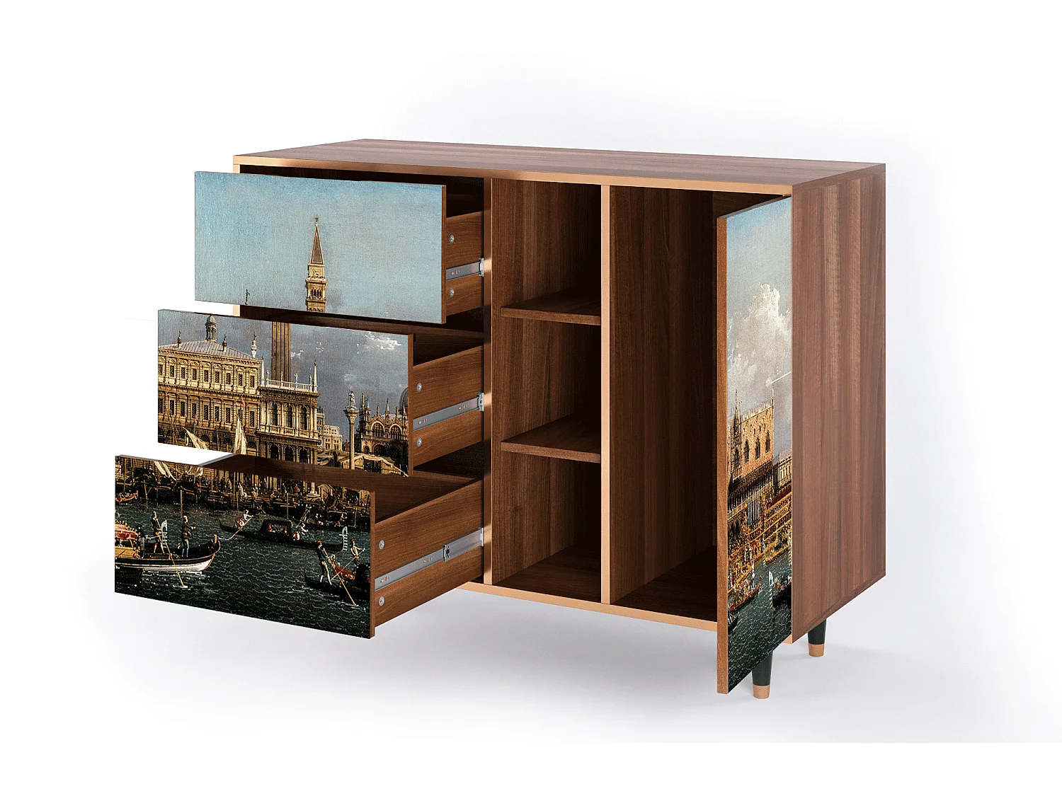 Credenza - 125x98x48 cm - BS2 - The Bucintoro, Noce