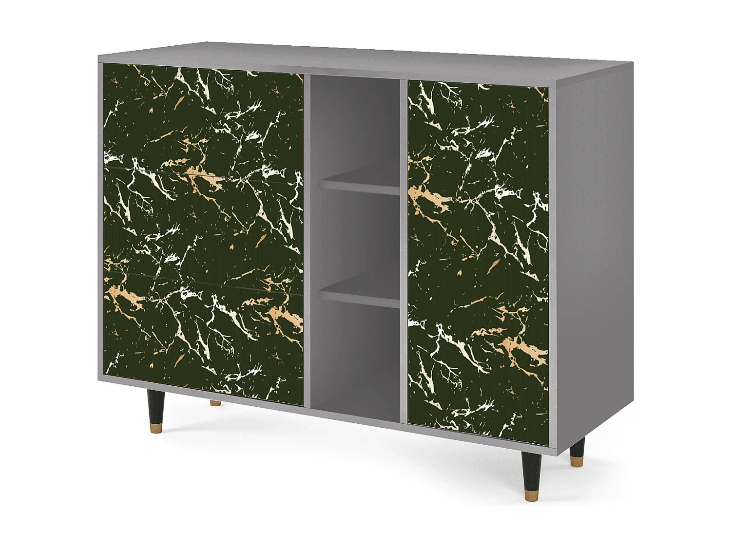 Aparador - 125x98x48 cm - BS2 - Amazon Forest, Gris