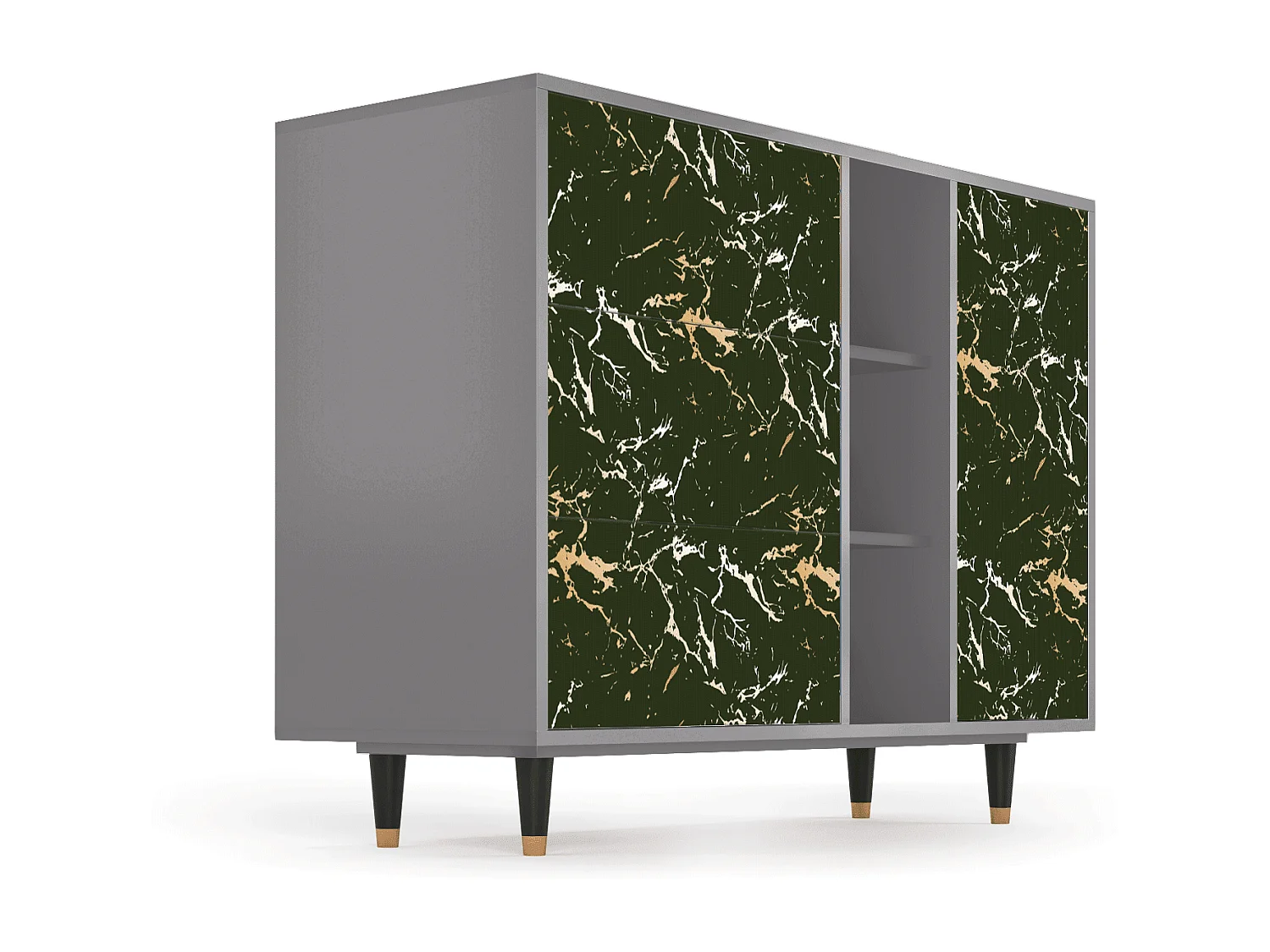 Buffet - 125x98x48 cm - BS2 - Amazon Forest, Gris