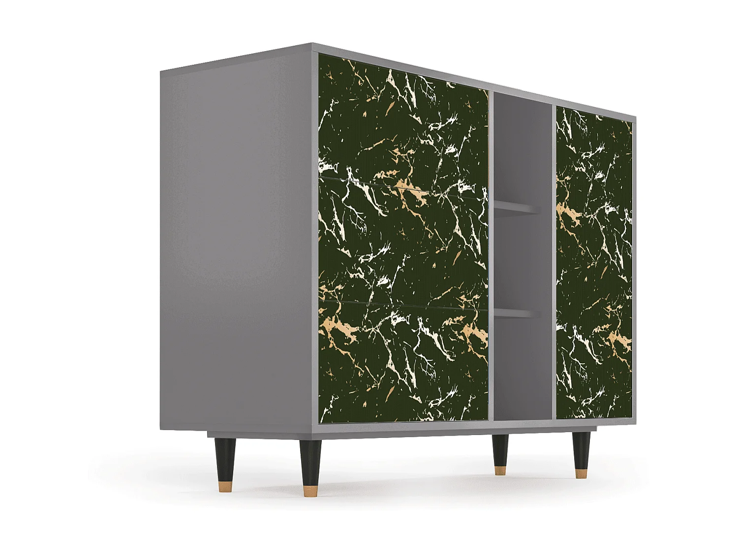 Buffet - 125x98x48 cm - BS2 - Amazon Forest, Gris