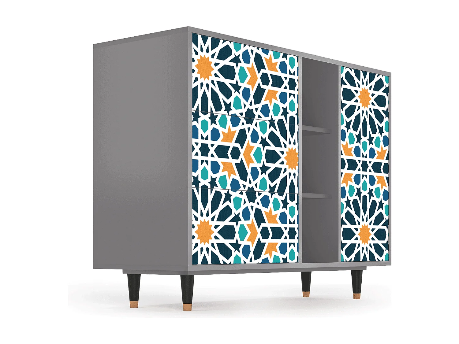 Credenza - 125x98x48 cm - BS2 - Kaleidoscope, Grigio