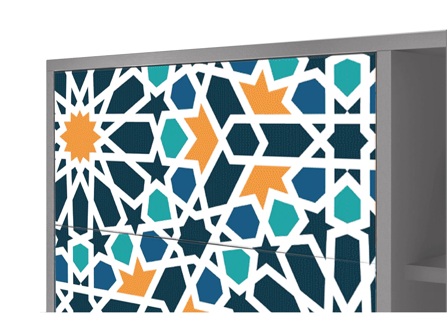 Buffet - 125x98x48 cm - BS2 - Kaleidoscope, Gris