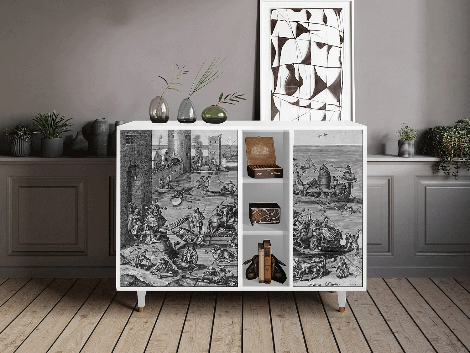 Aparador - 125x98x48 cm - BS2 - Saint Martin, Branco