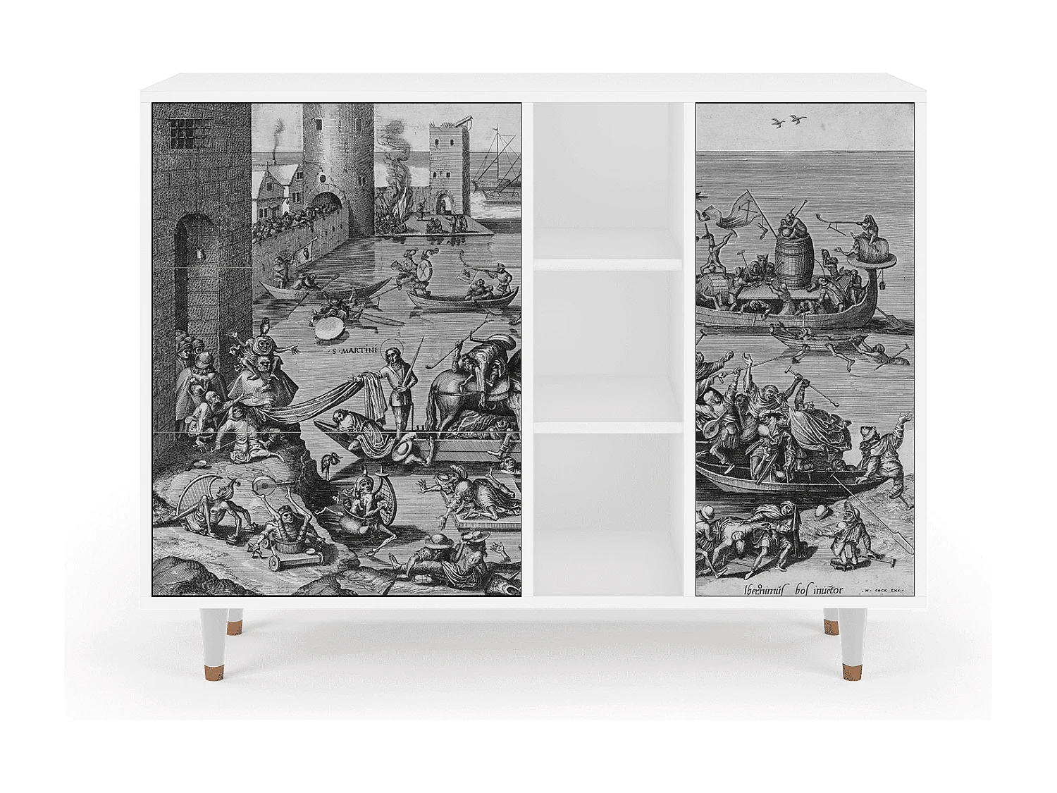 Aparador - 125x98x48 cm - BS2 - Saint Martin, Branco