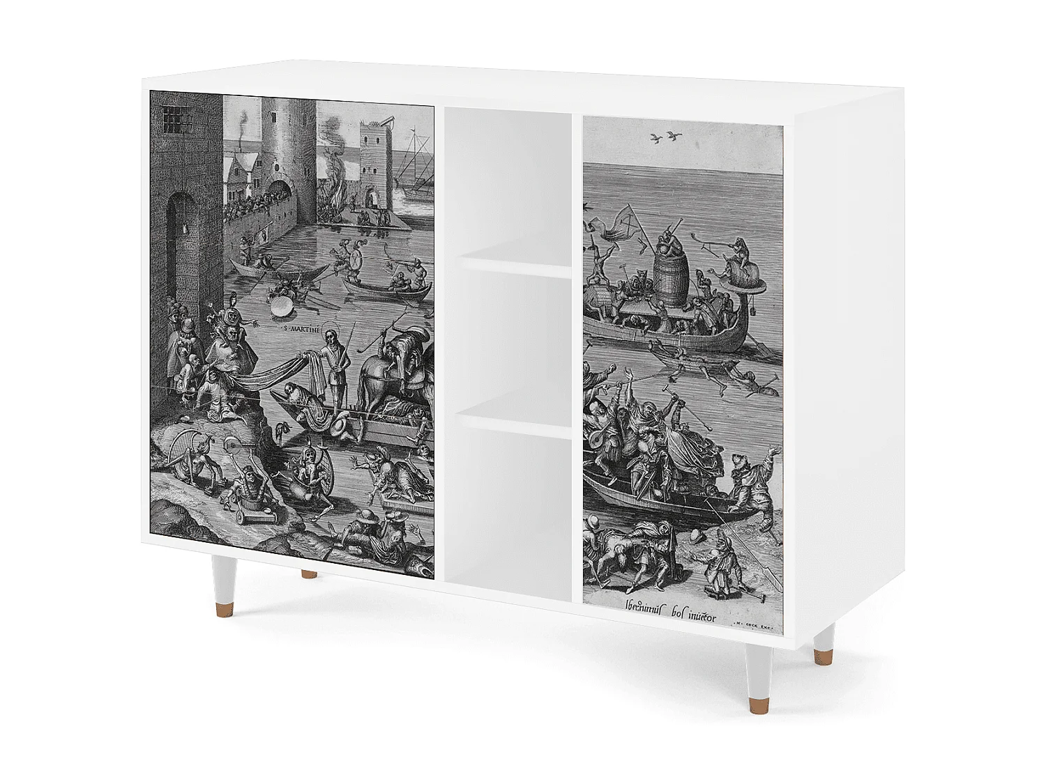 Aparador - 125x98x48 cm - BS2 - Saint Martin, Branco